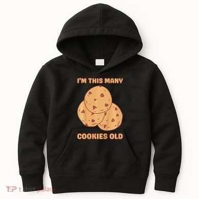 I'm This Many Cookies Old Cookie 3rd Birthday 3 Years Old Kids Hoodie