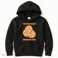 I'm This Many Cookies Old Cookie 3rd Birthday 3 Years Old Kids Hoodie thumb 0