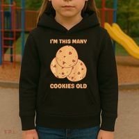 I'm This Many Cookies Old Cookie 3rd Birthday 3 Years Old Kids Hoodie thumb 3