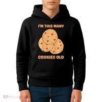 I'm This Many Cookies Old Cookie 3rd Birthday 3 Years Old Kids Hoodie thumb 4