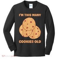 I'm This Many Cookies Old Cookie 3rd Birthday 3 Years Old Kids Long Sleeve Shirt thumb 0