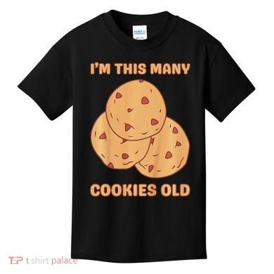I'm This Many Cookies Old Cookie 3rd Birthday 3 Years Old Kids T-Shirt
