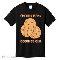 I'm This Many Cookies Old Cookie 3rd Birthday 3 Years Old Kids T-Shirt thumb 0