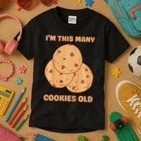 I'm This Many Cookies Old Cookie 3rd Birthday 3 Years Old Kids T-Shirt thumb 3