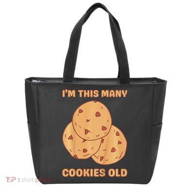 I'm This Many Cookies Old Cookie 3rd Birthday 3 Years Old Tote Bag