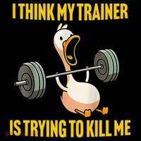 I Think My Trainer Is Trying To Kill Me Funny Workout Gym Women's Hoodie thumb 2