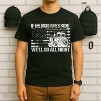 If The MoistureS Right WeLl Go All Night Vintage Usa Flag T-Shirt thumb 6
