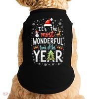 ItS The Most Wonderful Time Of The Year Xmas Christmas Tree Doggie Tank thumb 0
