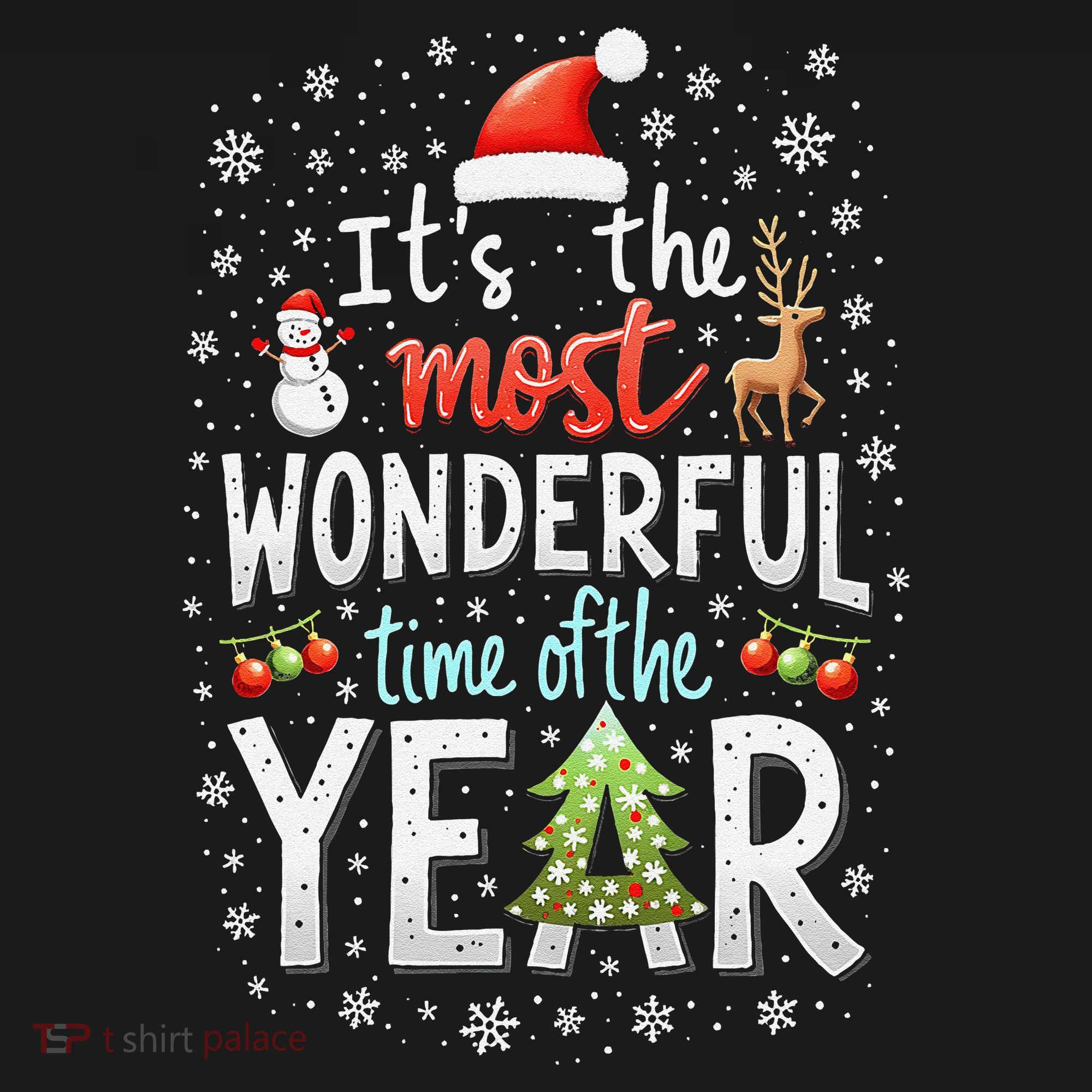 ItS The Most Wonderful Time Of The Year Xmas Christmas Tree Coaster