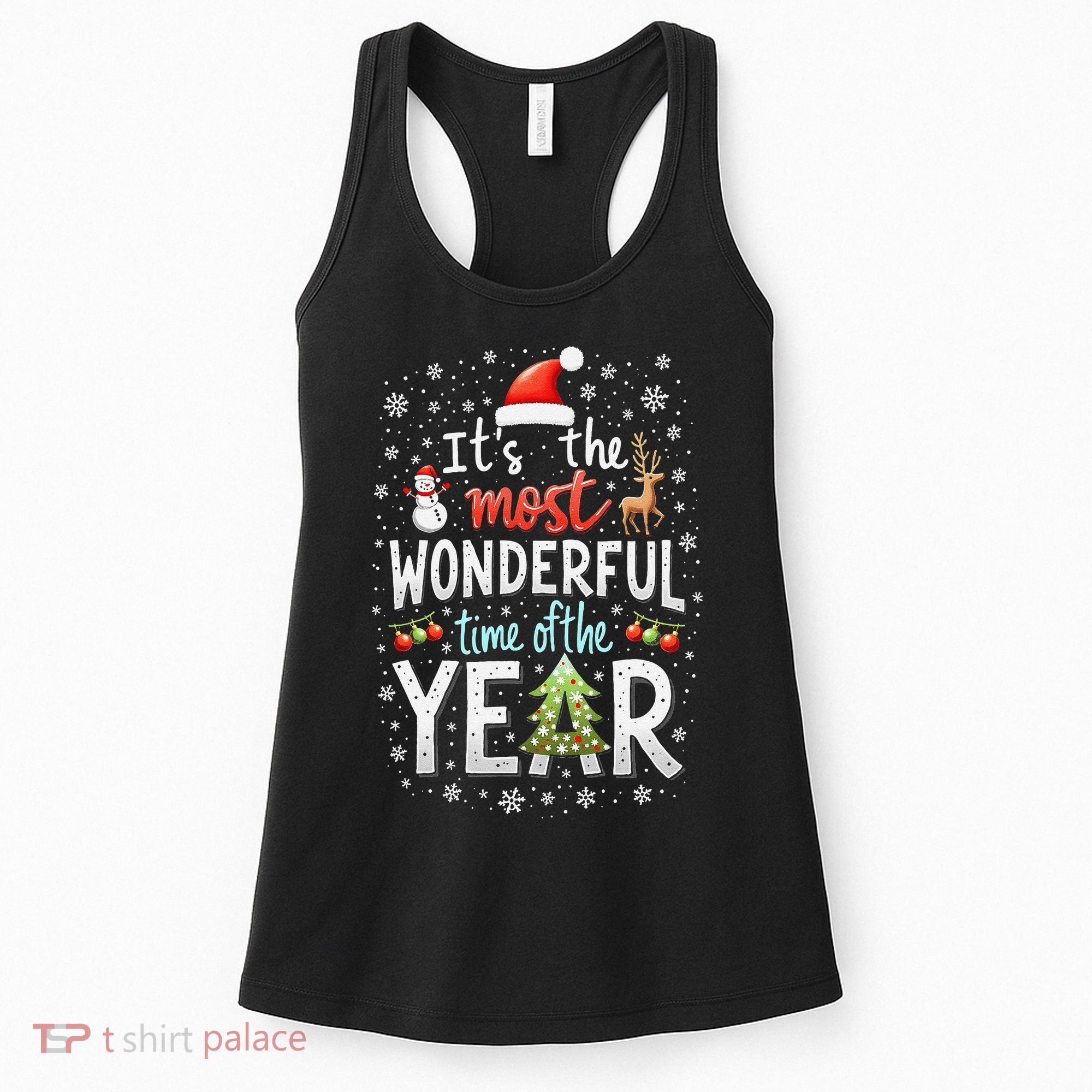 ItS The Most Wonderful Time Of The Year Xmas Christmas Tree Women's Tank Top