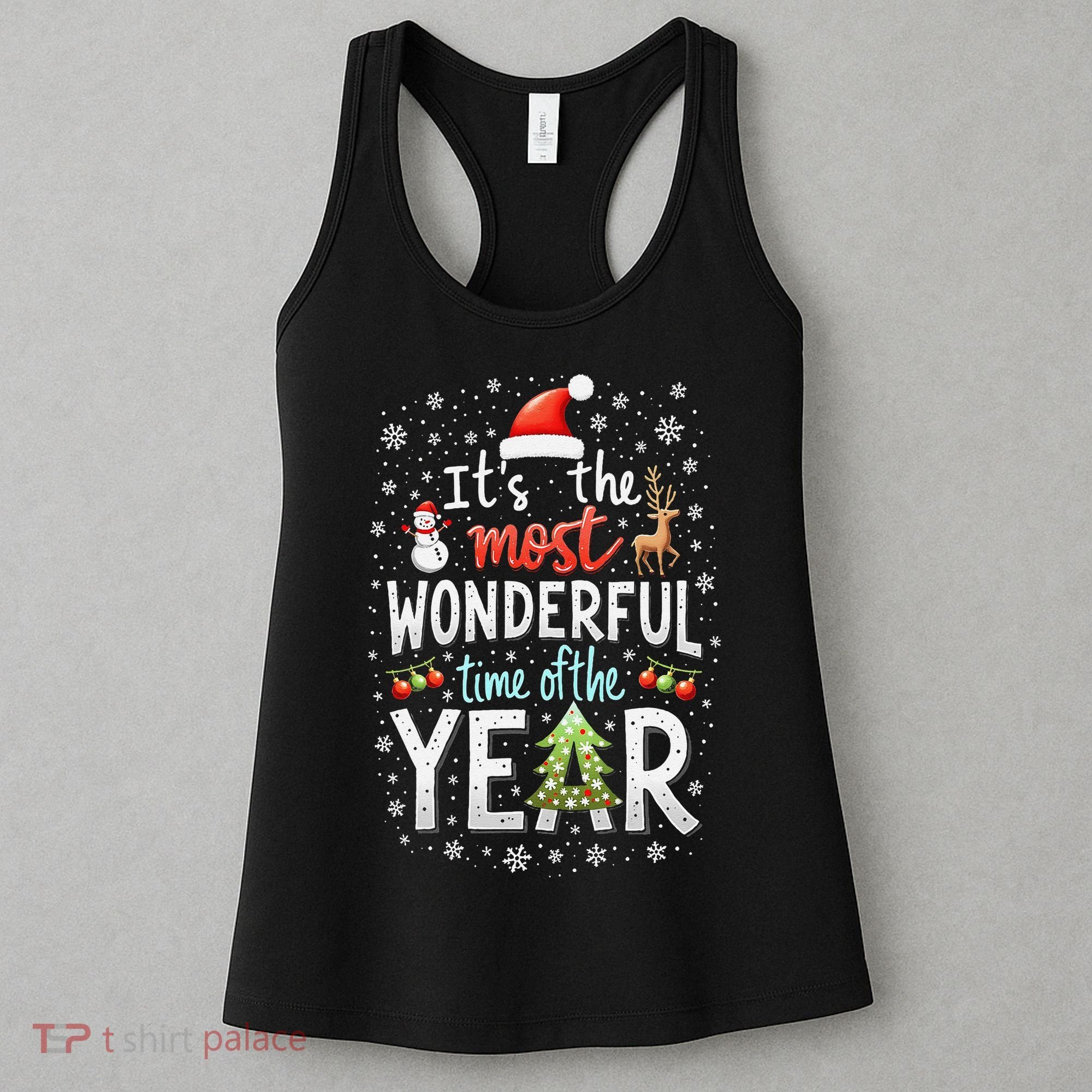 ItS The Most Wonderful Time Of The Year Xmas Christmas Tree Women's Tank Top
