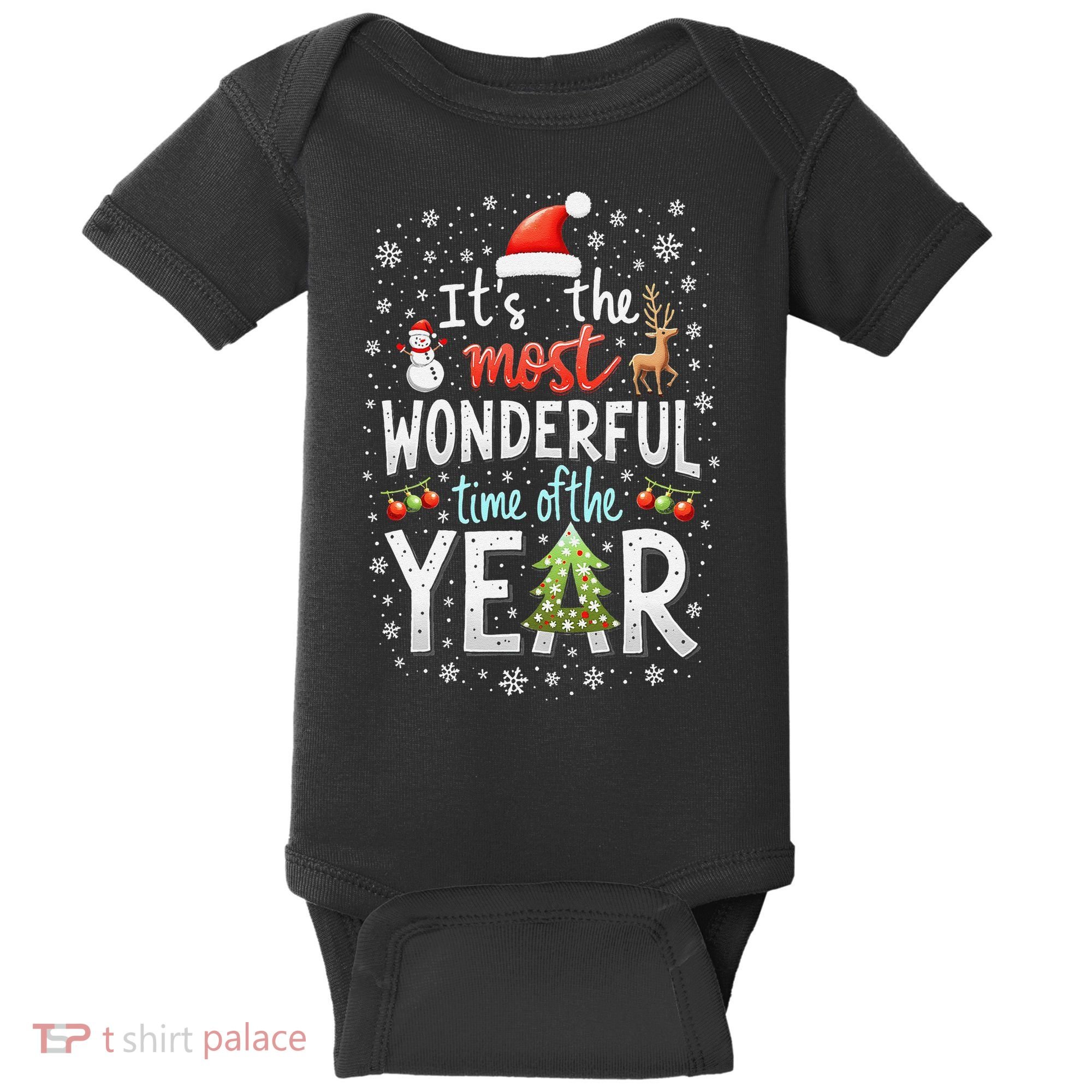 ItS The Most Wonderful Time Of The Year Xmas Christmas Tree Baby Bodysuit
