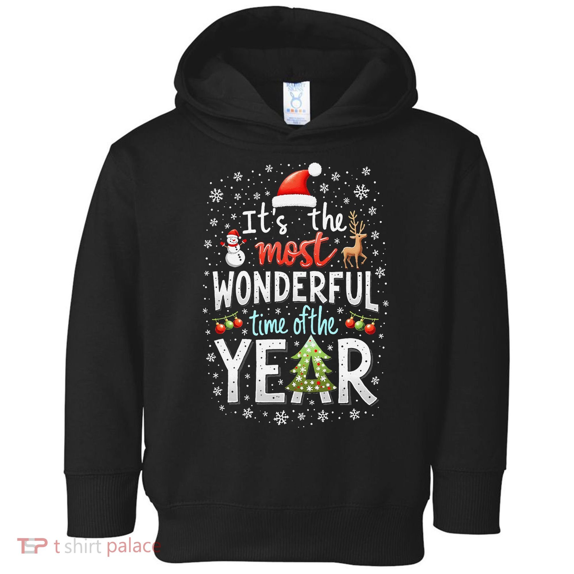 ItS The Most Wonderful Time Of The Year Xmas Christmas Tree Toddler Hoodie