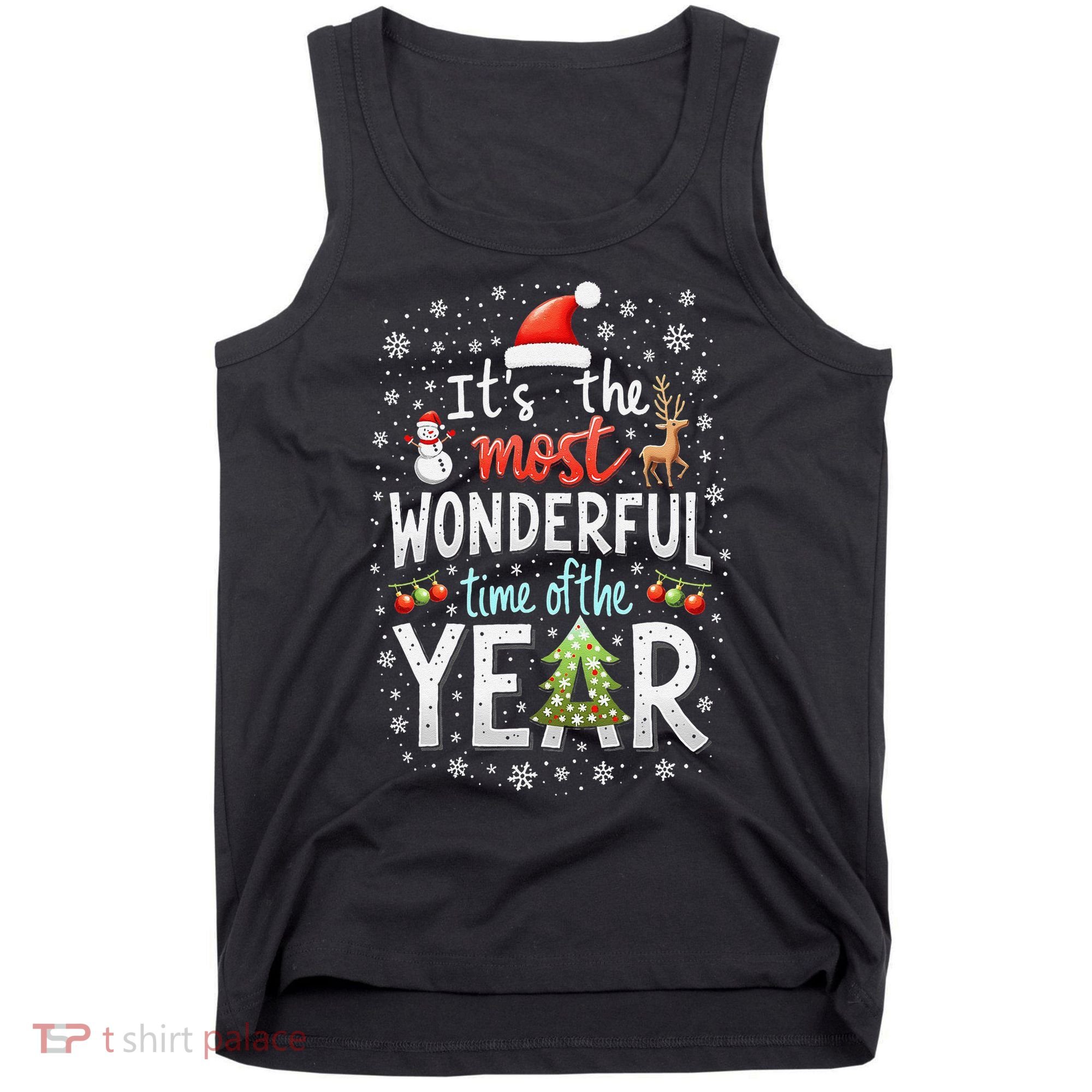ItS The Most Wonderful Time Of The Year Xmas Christmas Tree Tank Top