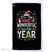 ItS The Most Wonderful Time Of The Year Xmas Christmas Tree Golf Towel thumb 0