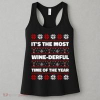 It's The Most WineDerful Time Of The Year Fun Ugly Christmas Women's Tank Top thumb 3