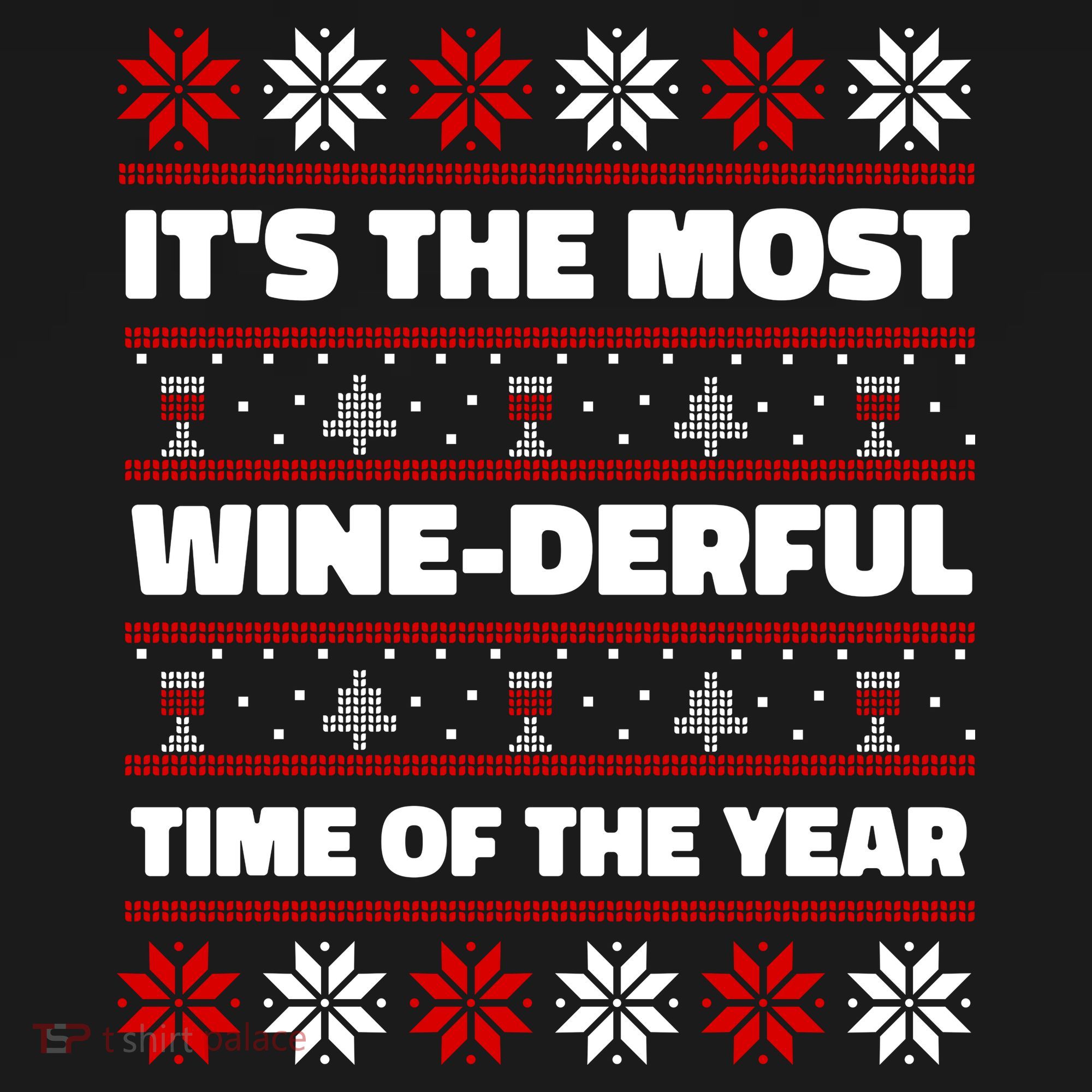 It's The Most WineDerful Time Of The Year Fun Ugly Christmas Women's Tank Top