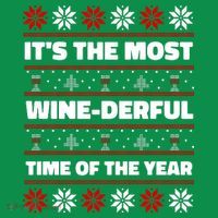 It's The Most WineDerful Time Of The Year Fun Ugly Christmas Sweatshirt thumb 3