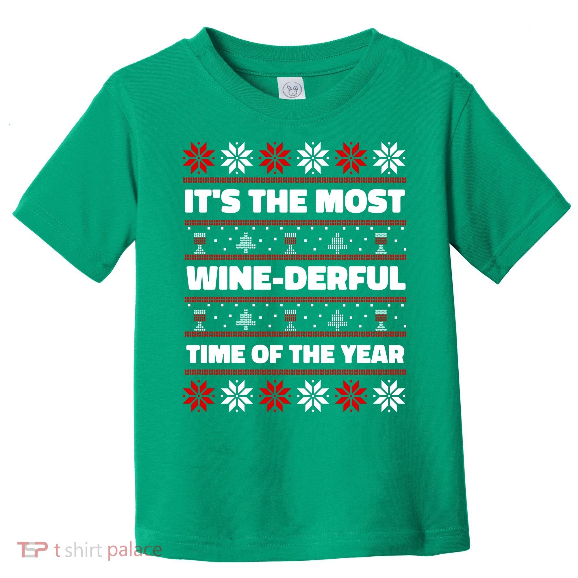 It's The Most WineDerful Time Of The Year Fun Ugly Christmas Toddler T-Shirt