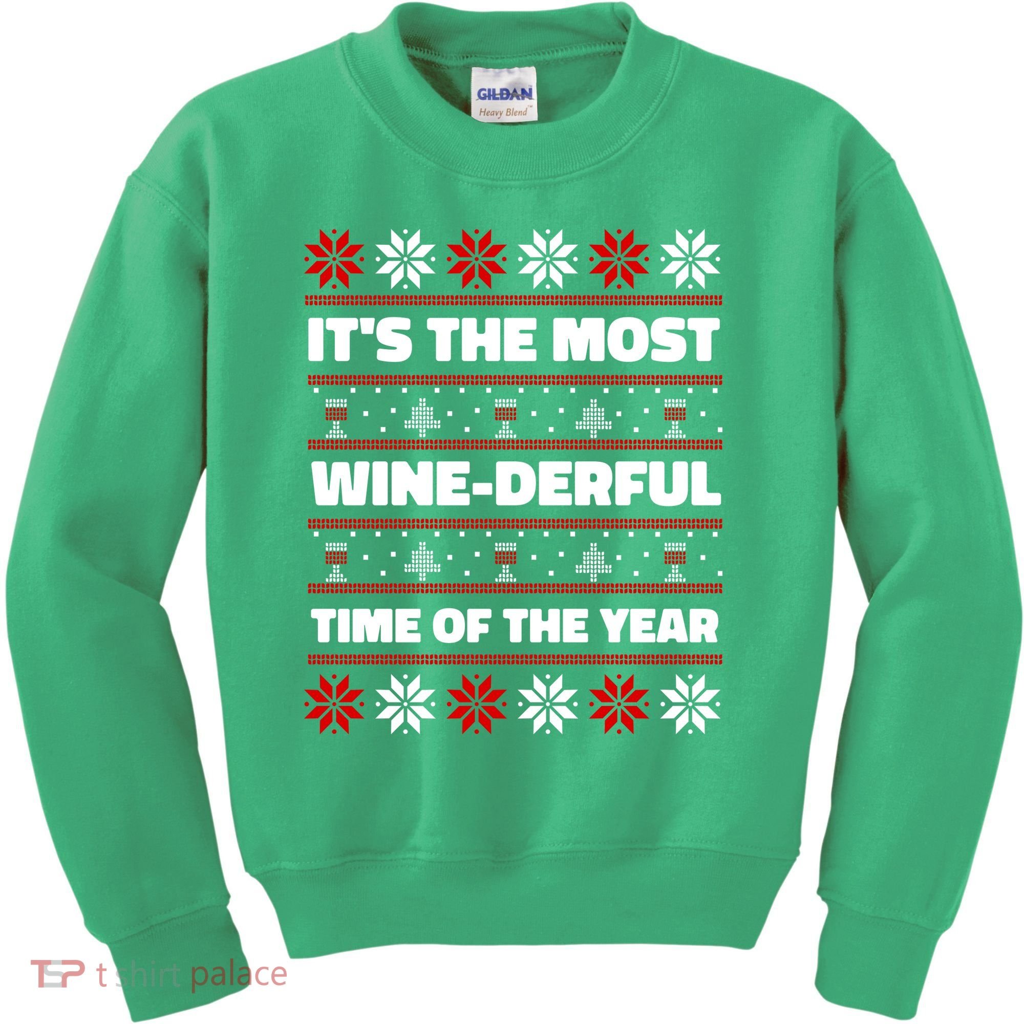 It's The Most WineDerful Time Of The Year Fun Ugly Christmas Kids Sweatshirt