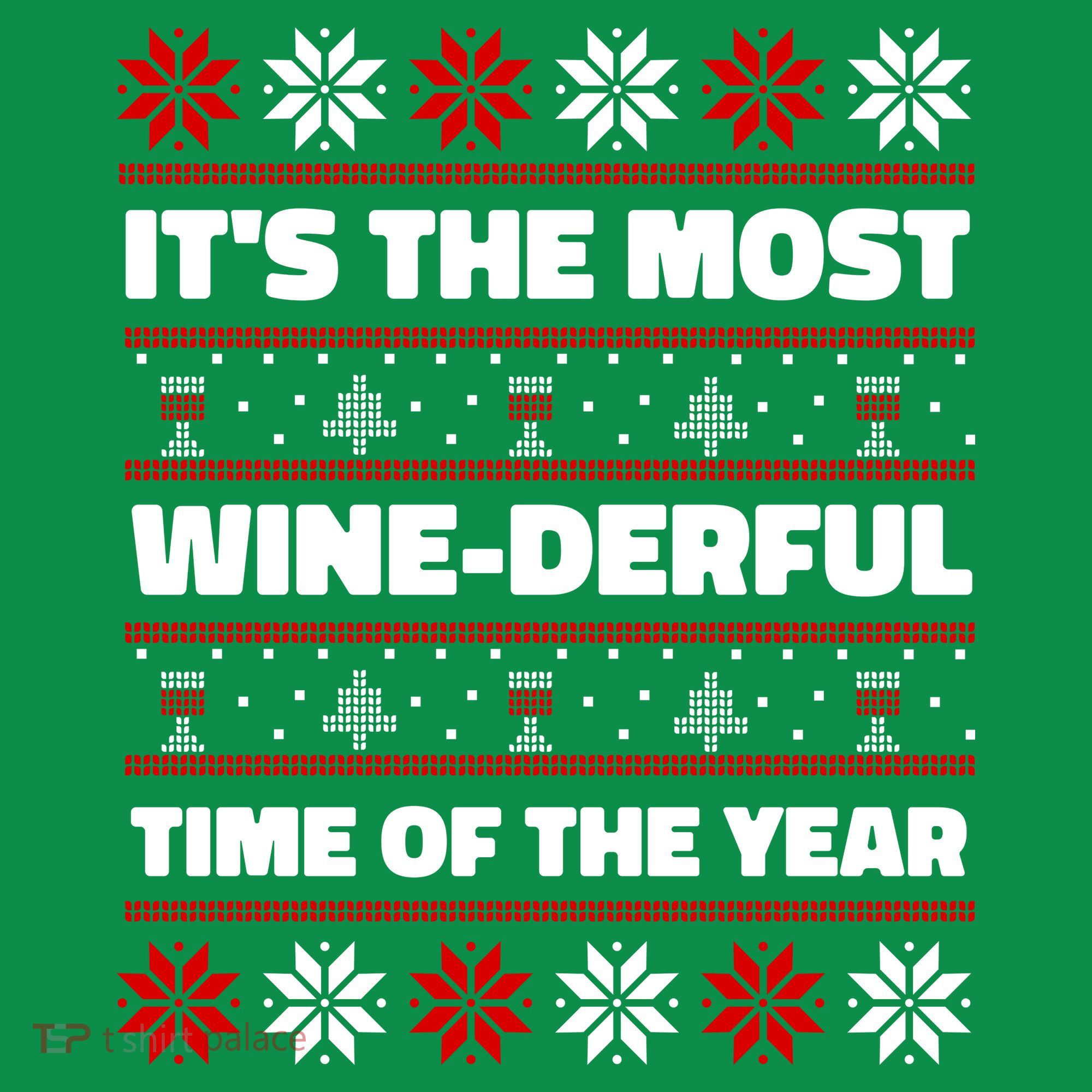 It's The Most WineDerful Time Of The Year Fun Ugly Christmas Kids T-Shirt