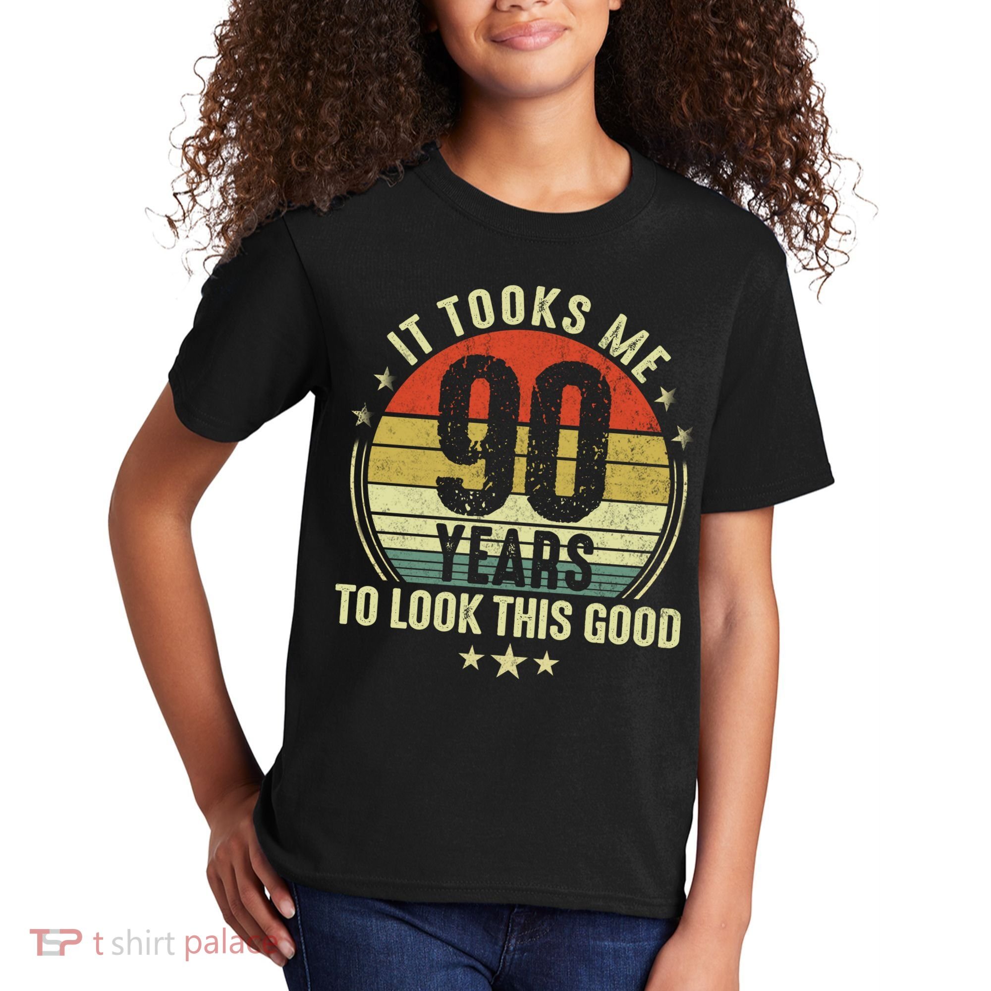 It Took Me 90 Years To Look This Good Funny 90Year Old Gift Kids T-Shirt