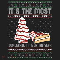 Its The Most Wonderful Time Of The Year Christmas tree cake  Women's Sweatshirt thumb 2