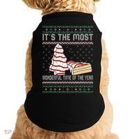 Its The Most Wonderful Time Of The Year Christmas tree cake  Doggie Tank thumb 0