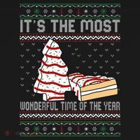 Its The Most Wonderful Time Of The Year Christmas tree cake  Doggie Tank thumb 4