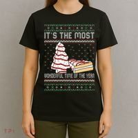 Its The Most Wonderful Time Of The Year Christmas tree cake  T-Shirt thumb 4