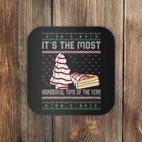 Its The Most Wonderful Time Of The Year Christmas tree cake  Coaster thumb 0