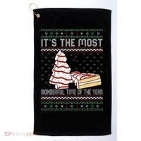 Its The Most Wonderful Time Of The Year Christmas tree cake  Golf Towel thumb 0