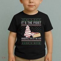Its The Most Wonderful Time Of The Year Christmas tree cake  Toddler T-Shirt thumb 2