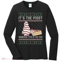 Its The Most Wonderful Time Of The Year Christmas tree cake  Women's Long Sleeve Shirt thumb 0