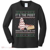 Its The Most Wonderful Time Of The Year Christmas tree cake  Kids Long Sleeve Shirt thumb 0