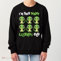 IM This Many Lizards Old Cute Lizard 6th Birthday 6 Years Women's Sweatshirt thumb 0