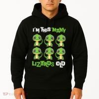 IM This Many Lizards Old Cute Lizard 6th Birthday 6 Years Hoodie thumb 2