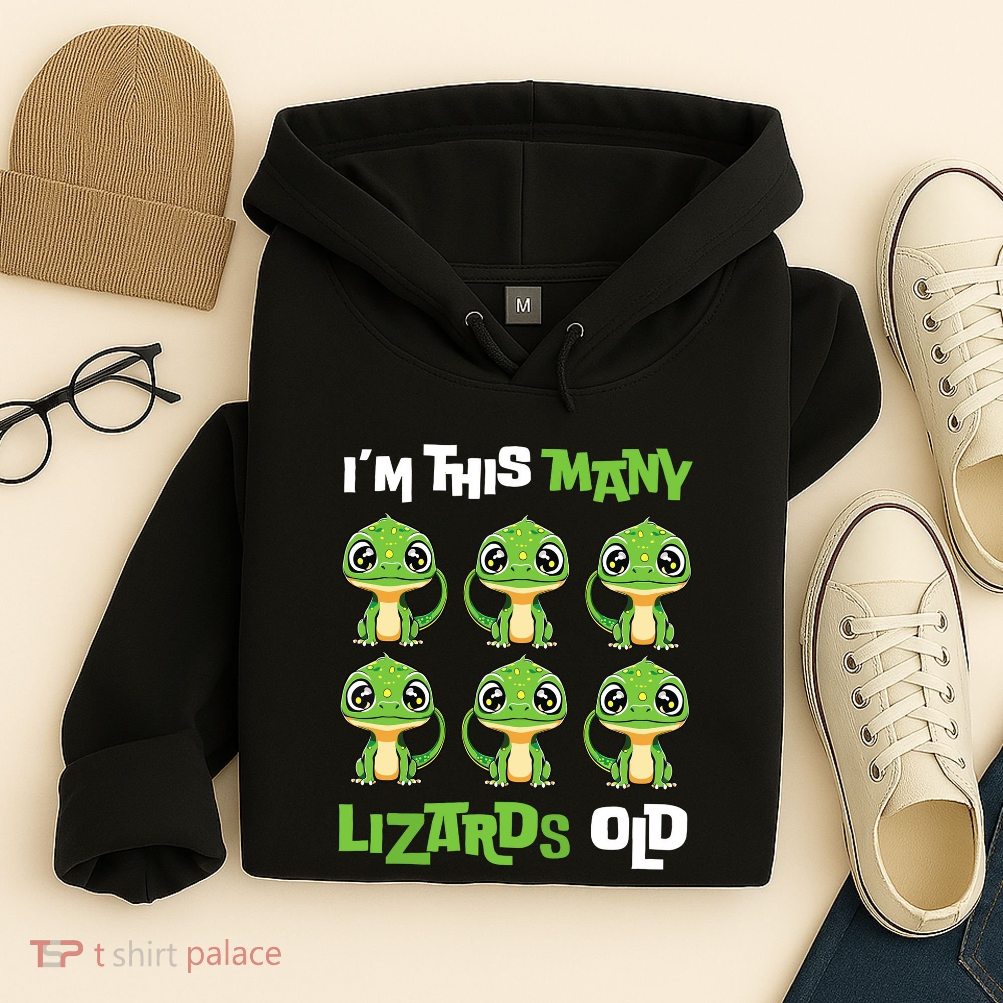 IM This Many Lizards Old Cute Lizard 6th Birthday 6 Years Hoodie