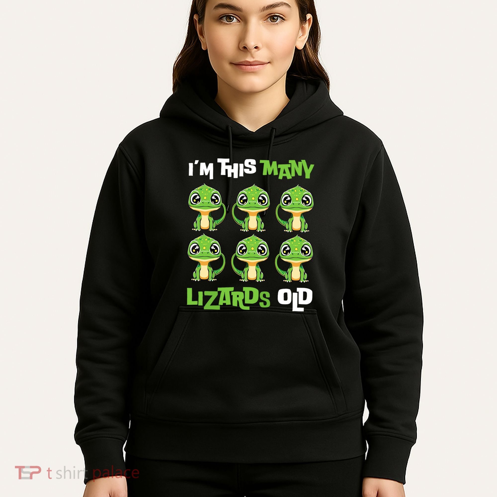 IM This Many Lizards Old Cute Lizard 6th Birthday 6 Years Hoodie