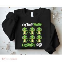 IM This Many Lizards Old Cute Lizard 6th Birthday 6 Years Sweatshirt thumb 2