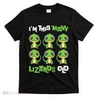 IM This Many Lizards Old Cute Lizard 6th Birthday 6 Years T-Shirt thumb 0