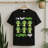 IM This Many Lizards Old Cute Lizard 6th Birthday 6 Years T-Shirt thumb 2
