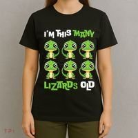 IM This Many Lizards Old Cute Lizard 6th Birthday 6 Years T-Shirt thumb 4
