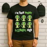 IM This Many Lizards Old Cute Lizard 6th Birthday 6 Years T-Shirt thumb 6