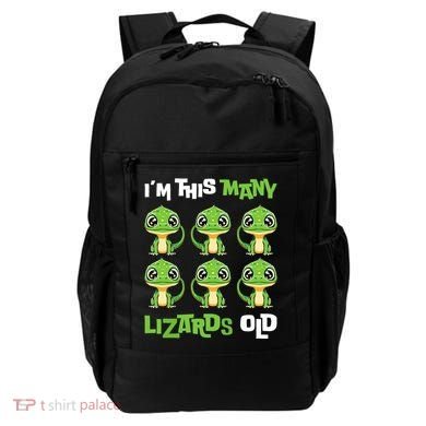 IM This Many Lizards Old Cute Lizard 6th Birthday 6 Years Backpack