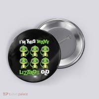 IM This Many Lizards Old Cute Lizard 6th Birthday 6 Years Button thumb 0
