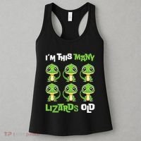 IM This Many Lizards Old Cute Lizard 6th Birthday 6 Years Women's Tank Top thumb 3