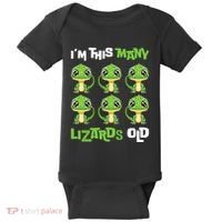 IM This Many Lizards Old Cute Lizard 6th Birthday 6 Years Baby Bodysuit thumb 0