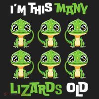 IM This Many Lizards Old Cute Lizard 6th Birthday 6 Years Hat thumb 2