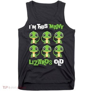 IM This Many Lizards Old Cute Lizard 6th Birthday 6 Years Tank Top